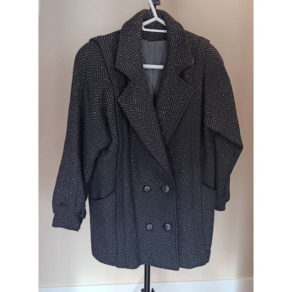 Vintage Wool Coat 5/6 Women Collection Elegante Thunder Bay Made In Romania Gray - Picture 1 of 15